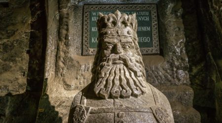 Casimir the Great sculpture in Salt Mines Krakow