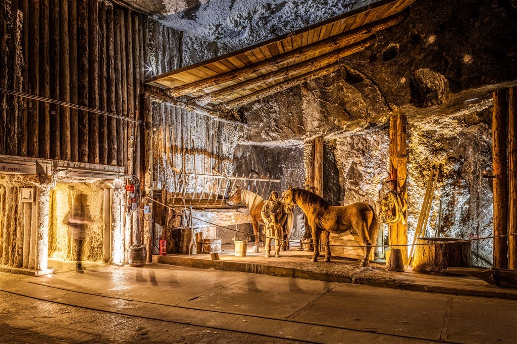 horse and miner in Wieliczka